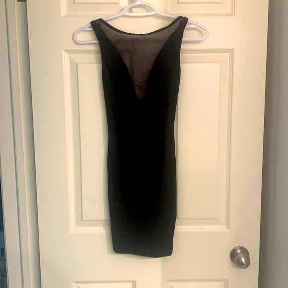 American Apparel black mini dress with mesh detail, size small - Picture 2 of 6